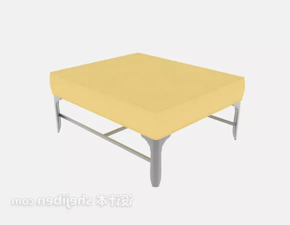 Yellow Sofa Stool 3d model Yellow Sofa Stool 3d model