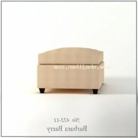 Beige Sofa Stool V1 3d model