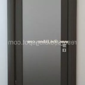 Glass Fabric Door Furniture 3d model