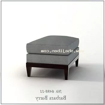Luxury Stool Carved Style 3d model