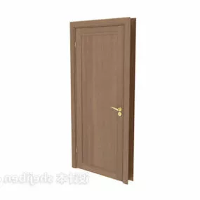 Wood Door Solid Style Furniture 3d model