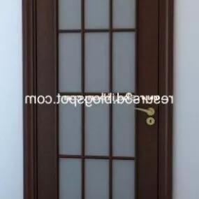 Modern Wood Door Japanese Furniture 3d model