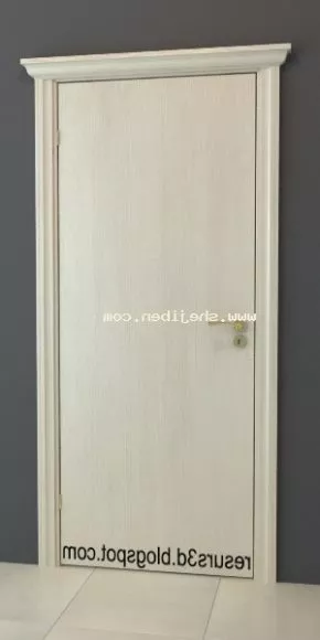 Glass Door With Wood Frame Pattern 3d model