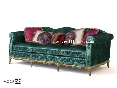 Antique Leather Sofa 3d model Antique Leather Sofa 3d model