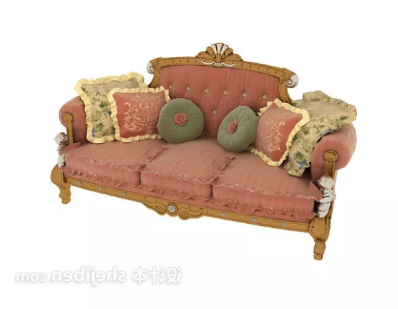European Royal Classic Sofa 3d model European Royal Classic Sofa 3d model