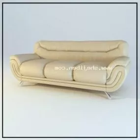 Sofa Beige Leather 3d model