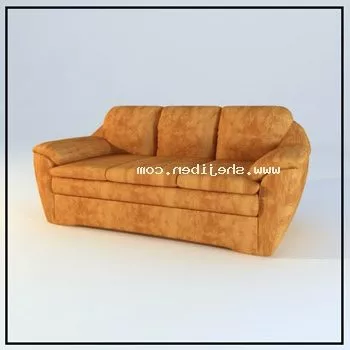 Sofa Yellow Leather 3d model Sofa Yellow Leather 3d model