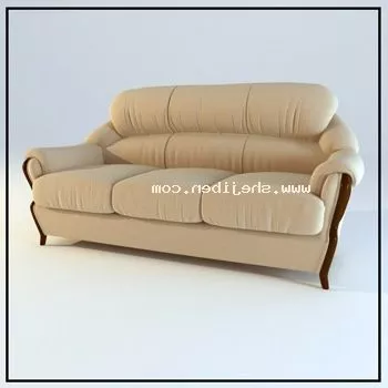 Sofa Beige Leather Material 3d model Sofa Beige Leather Material 3d model