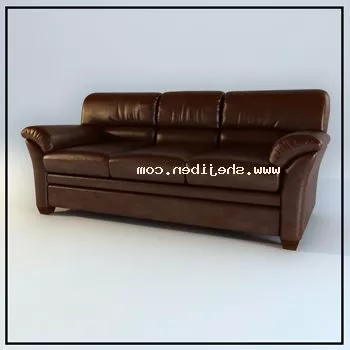 Leather Sofa Furniture Brown Color 3d model Leather Sofa Furniture Brown Color 3d model