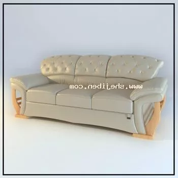 Sofa White Grey Leather 3d model Sofa White Grey Leather 3d model