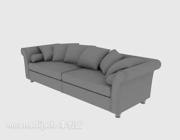 Lounge Sofa Grey Fabric Color 3d model Lounge Sofa Grey Fabric Color 3d model