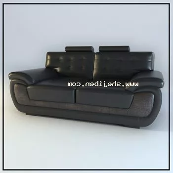 Sofa Black Leather Material 3d model Sofa Black Leather Material 3d model