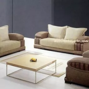 Living Room Modern Sofa Table Set 3d model