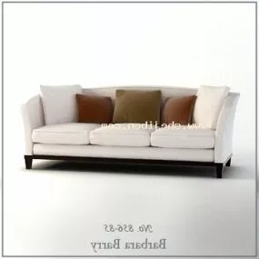 Three Seats Sofa Living Room Furniture 3d model