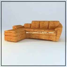 L Type Sofa Leather Living Room Furniture 3d model