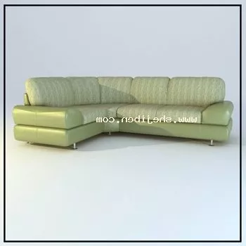 Black Sofa With Cushion 3d model