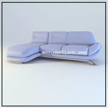 Simple Low Sofa Bench 3d model