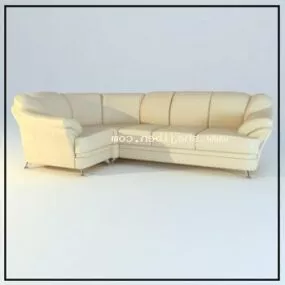 Office Beige Sofa Leather 3d model