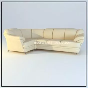 Office Beige Sofa Leather 3d model Office Beige Sofa Leather 3d model