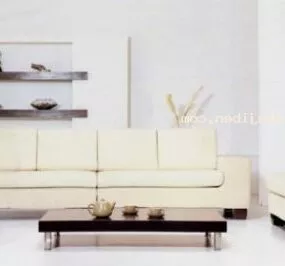 Sofa Beige Color 3d model
