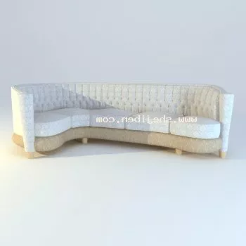 Sofa Two Seaters With Pillows 3d model