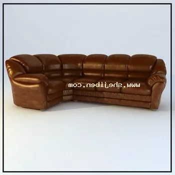 Sofa Three Seats Sectional Style 3d model