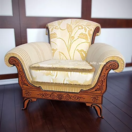 Retro Elegant Sofa Armchair 3d model Retro Elegant Sofa Armchair 3d model
