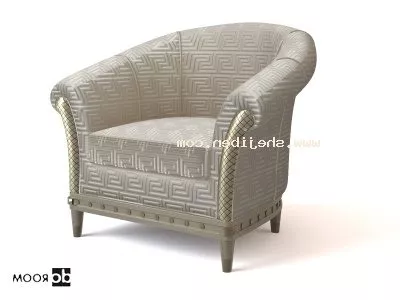 Solid Upholstered Sofa Fabric 3d model