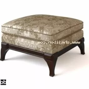 Sofa Stool Vintage Material 3d model