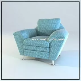 Sofa Armchair Cyan Color 3d model