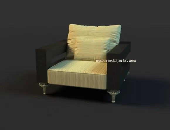 Armless Sofa Gentry 3d model