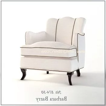 Single Upholstery Armchair Grey Color 3d model
