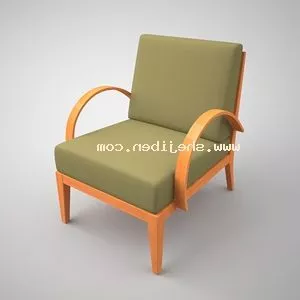Sofa Curved Low Back 3d model