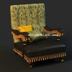 European Classic Sofa Armchair 3d model