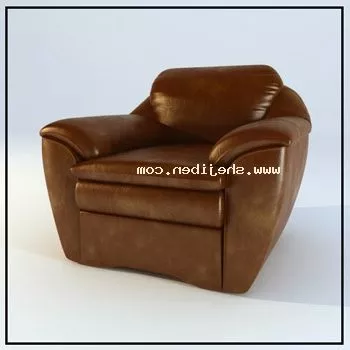 Coffee Armchair With Dotted Pattern Seat 3d model