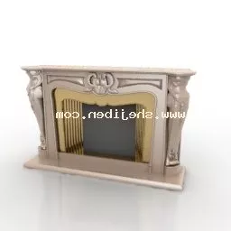 Vintage Royal Fireplace 3d model