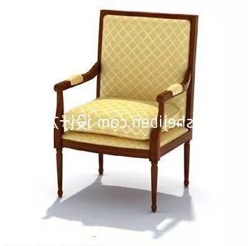 Simple Armchair High Back 3d model