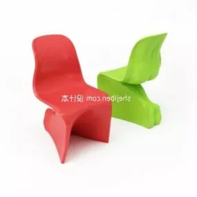 Lounge Chair Solid Plastic 3d model