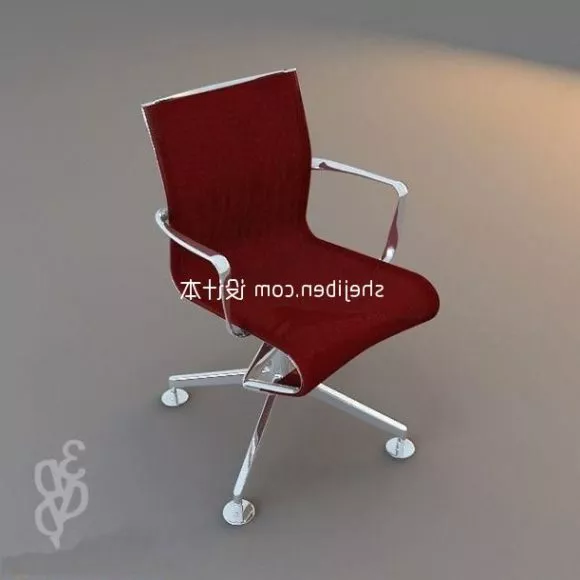 Working Chair Red Color 3d model Working Chair Red Color 3d model