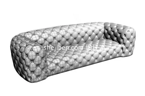 Leather Sofa Dotted Pattern 3d model Leather Sofa Dotted Pattern 3d model