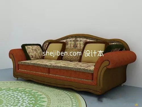 Luna Sofa Vray 3d model