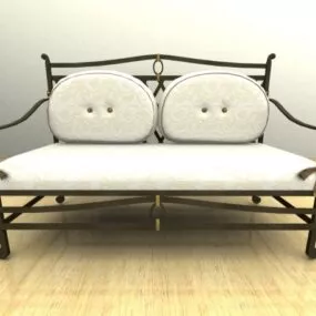 Antique Iron Double Sofa 3d model