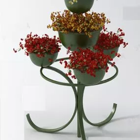 Iron Flower Rack Table 3d model