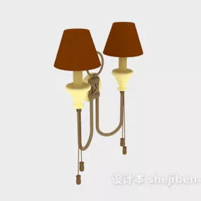 European Wall Lamp Vintage Style 3d model