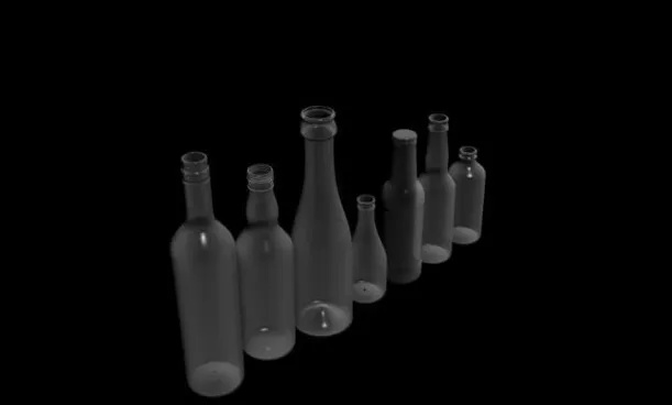 Bottles Different Sizes Collection 3d model Bottles Different Sizes Collection 3d model