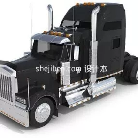 Black Truck Head 3d model