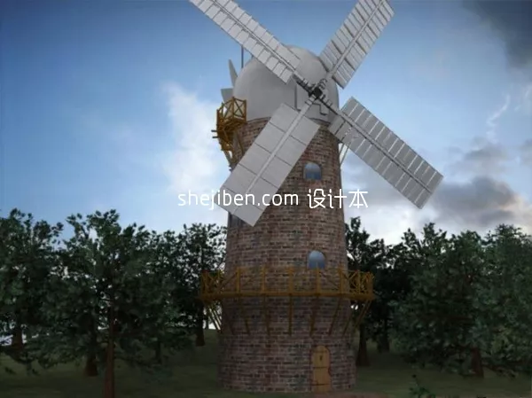 Holland Windmill 3d model Holland Windmill 3d model