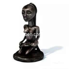 Africa Ancient Figure Sculpture 3d model