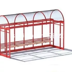 Bus Station Steel Frame 3d model