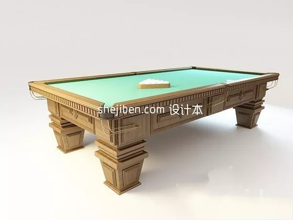 Round Hexagon Pool With Wooden Deck And Stair 3d model